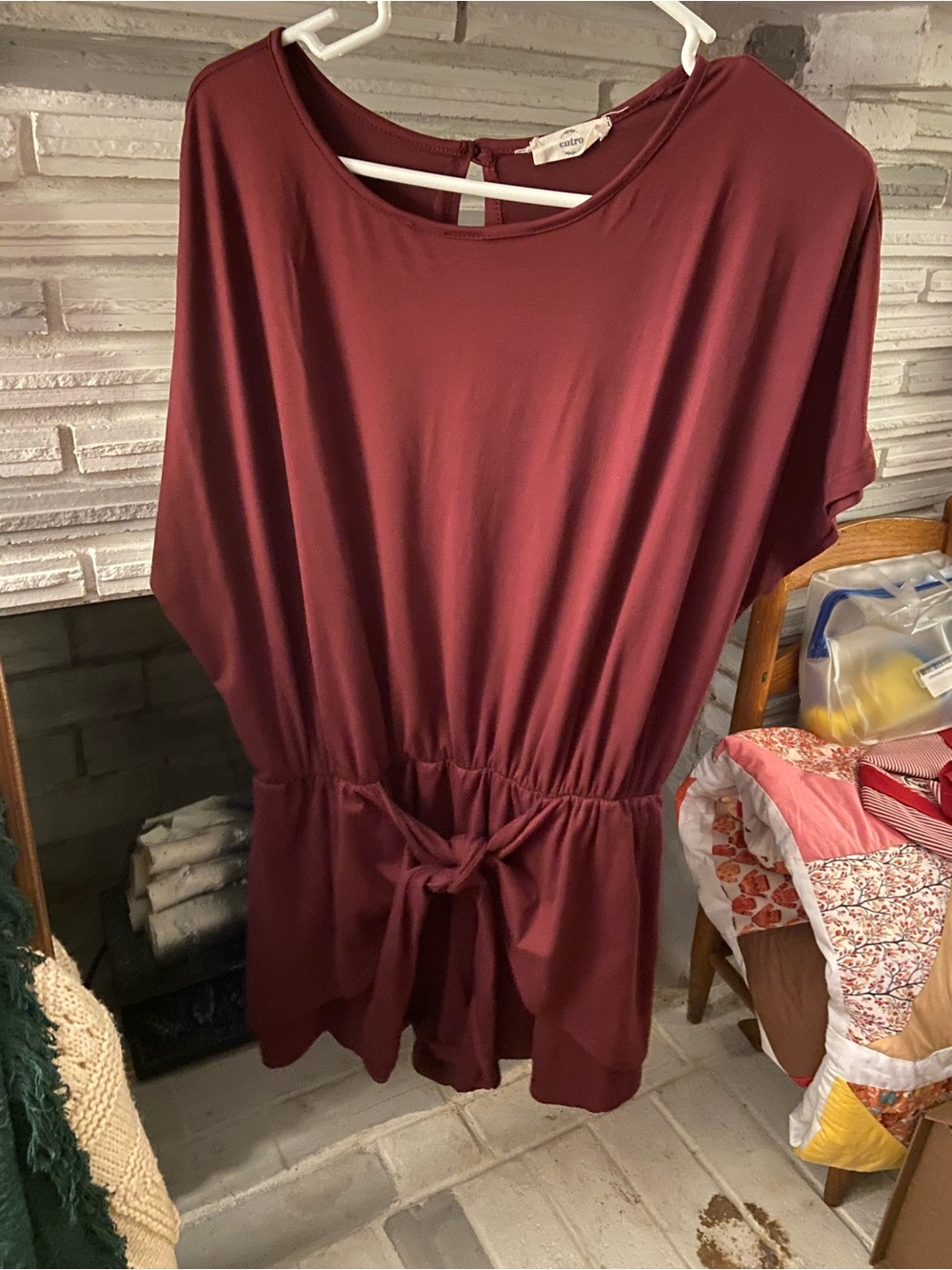 entro Wine Red Round Neck jumper